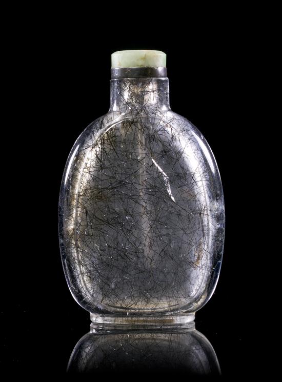 A Large Hair Quartz Snuff Bottle 152f12