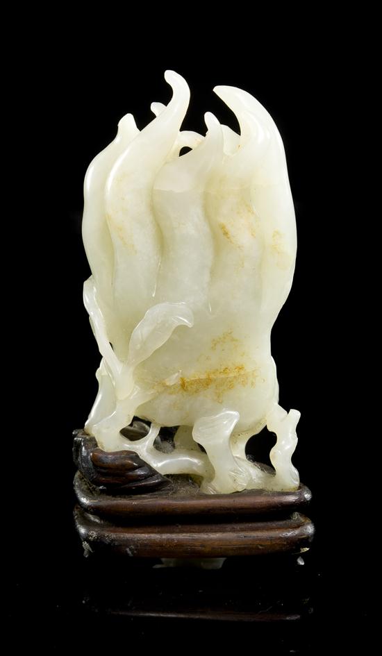 A Chinese Jade Buddha Hand of pale