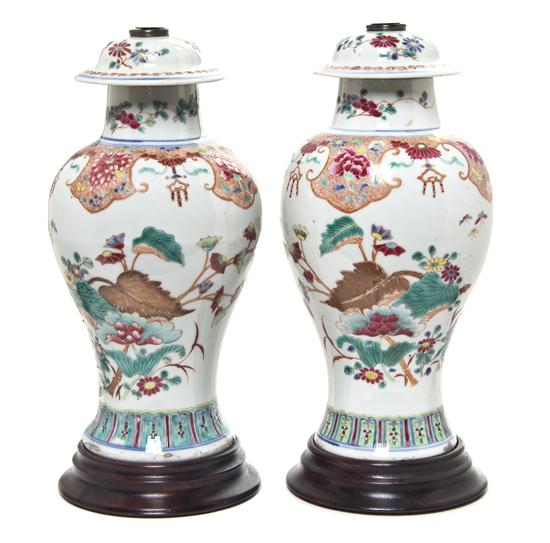 A Pair of Chinese Porcelain Lidded