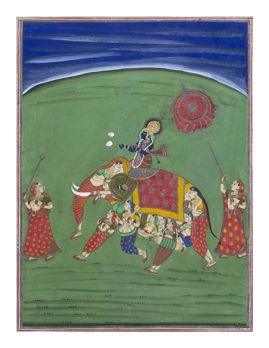A Hindu Gouache Painting Rajasthani 15302b