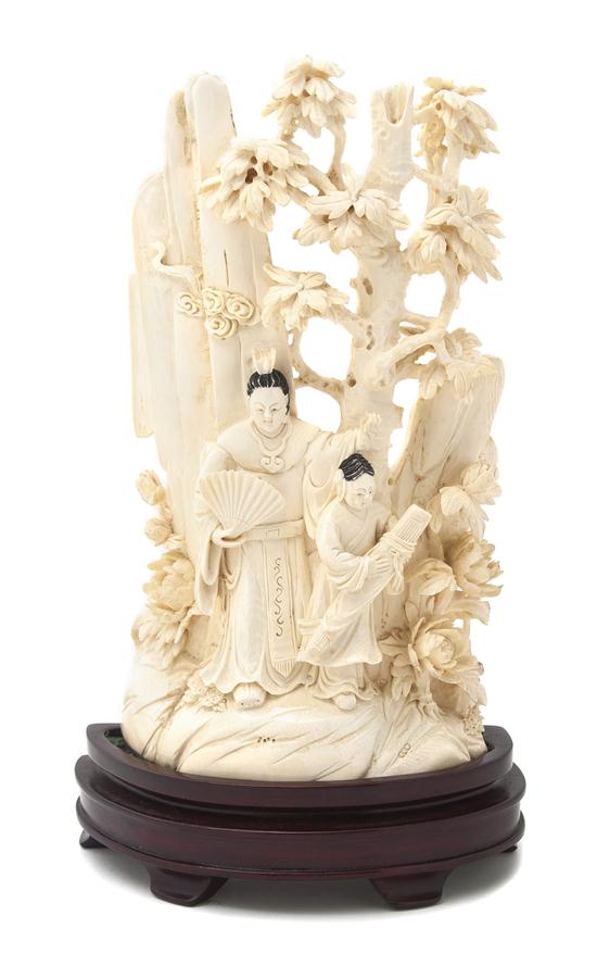 A Set of Two Ivory Figures post Republic