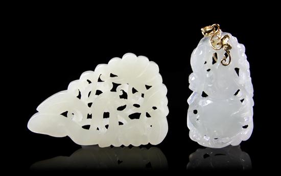 A Jadeite Carved Pendant in the 153080