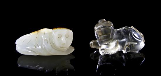 A White Jade Toggle of a Monkey 153081