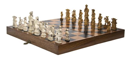  A Chinese Ivory Chess Set comprised 1530a7