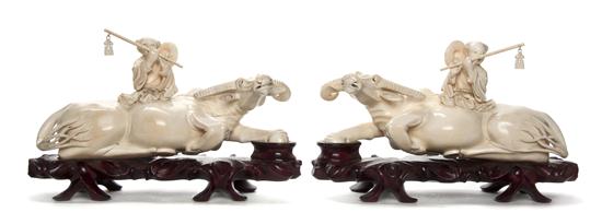 *A Pair of Chinese Ivory Figures