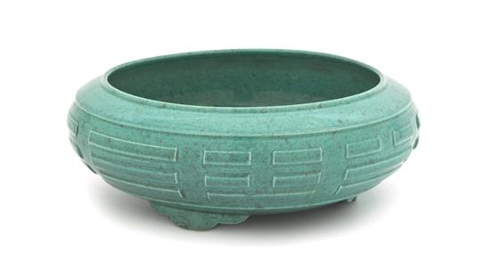 A Turquoise Glaze Ceramic Tripod