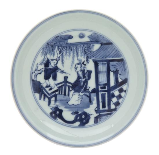 A Blue and White Porcelain Dish 1530b7