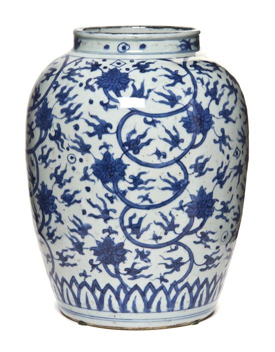 A Chinese Porcelain Baluster Vase in