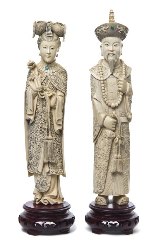 *A Pair of Chinese Ivory Carvings