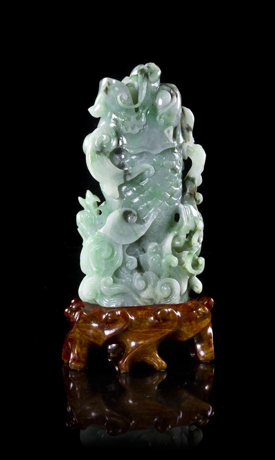 A Jadeite Model of a Fish of pale 1530fe