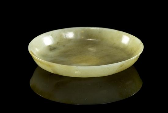 A Chinese Jade Saucer of a light