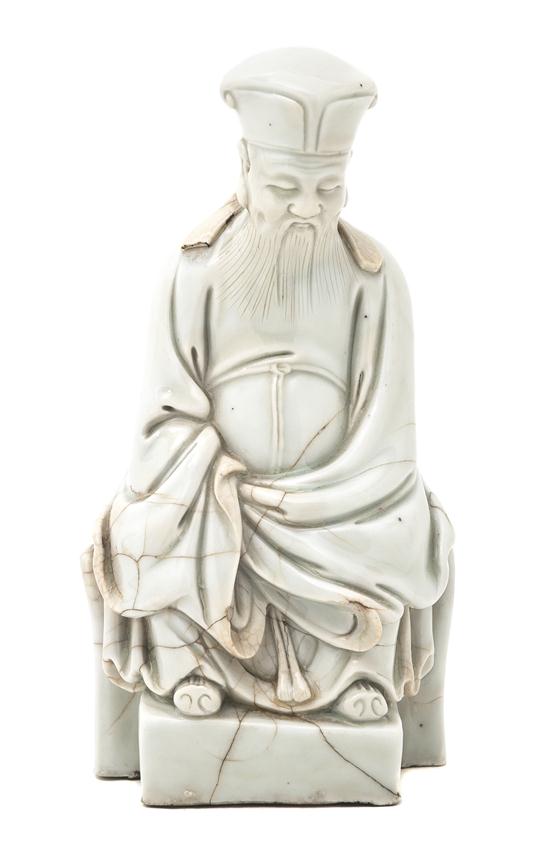 A Blanc de Chine Figure depicting