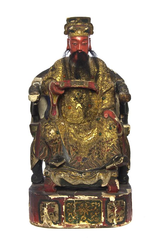 A Chinese Temple Carving depicting a