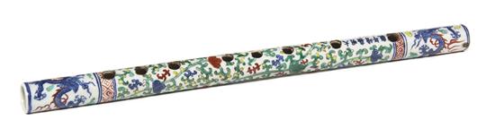A Polychrome Enamel Porcelain Flute 153135
