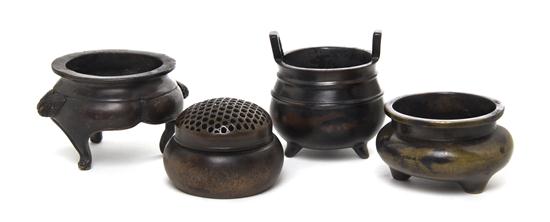 A Group of Four Bronze Censers 15314a