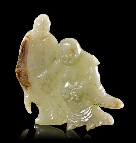 A Celadon Jade Figural Carving 15316b