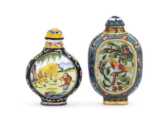 A Group of Two Snuff Bottles one