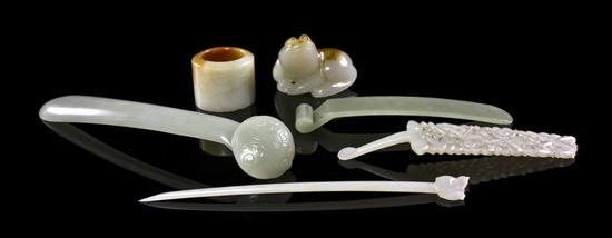 A Group of Five Jade Articles including