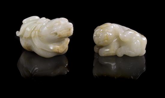 A Group of Two Jade Toggles of 15318c