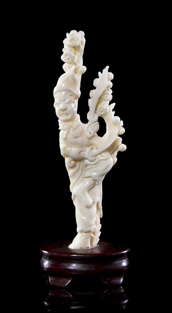 *A White Coral Carving of a Warrior
