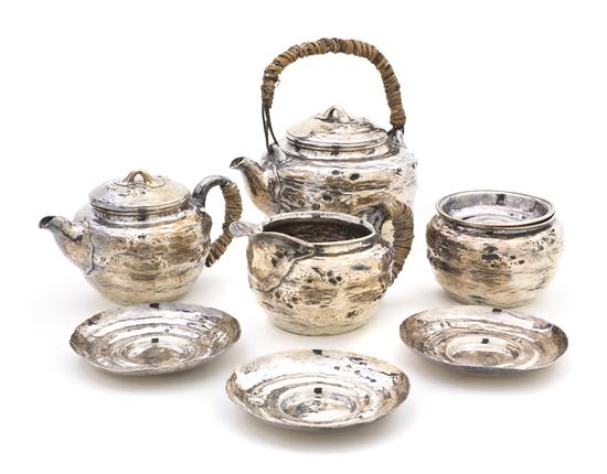 A Japanese Sterling Silver Eight Piece 1531c8