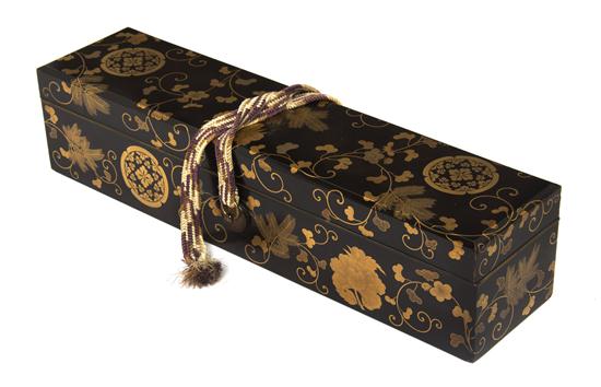 A Japanese Lacquered Scroll Case