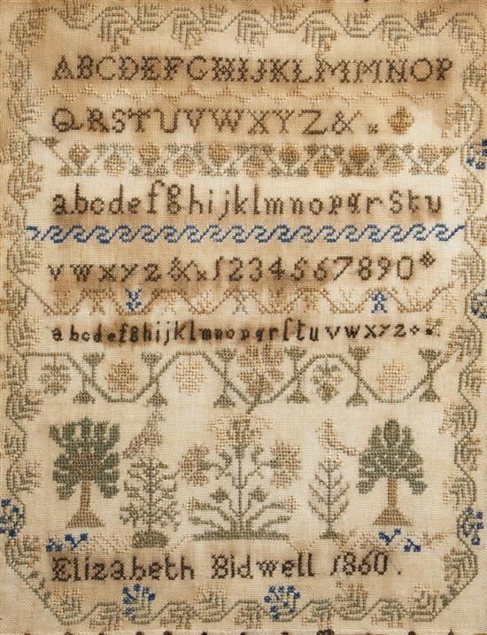 An American Needlepoint Sampler 153219