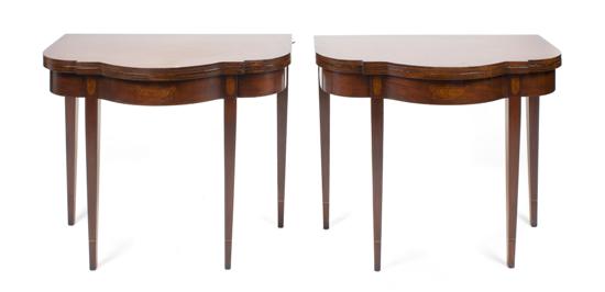 A Pair of American Mahogany and