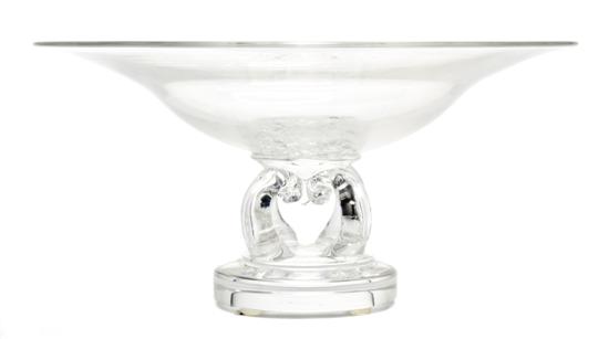 A Steuben Glass Compote of circular