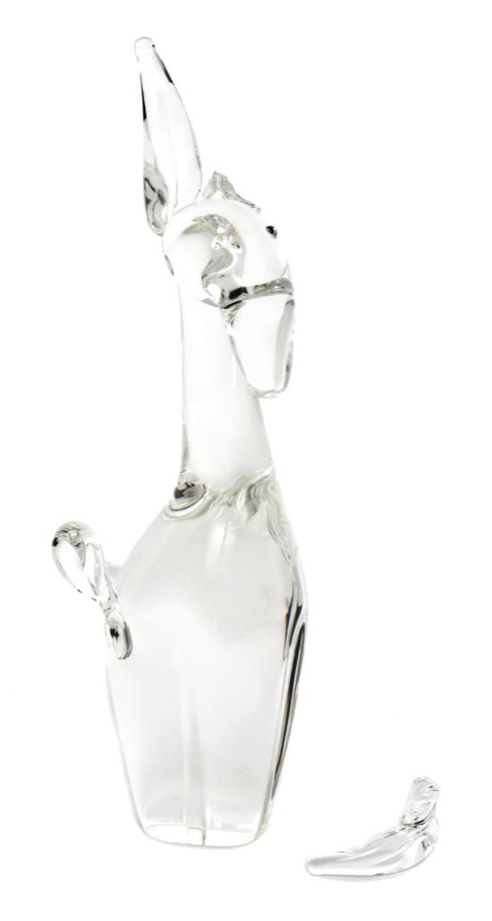 A Steuben Glass Model of a Donkey