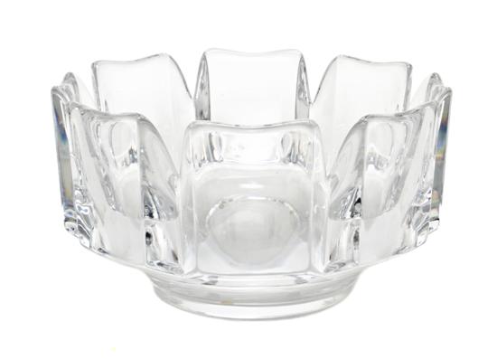 An Orrefors Crystal Bowl of low
