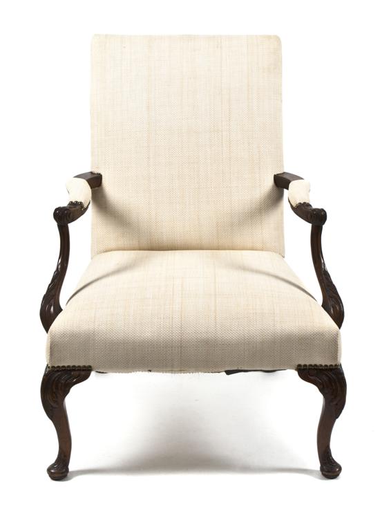 A George III Style Mahogany Armchair