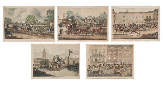Five English Colored Engravings