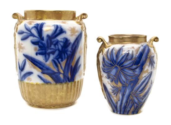 Two English Porcelain Vases each