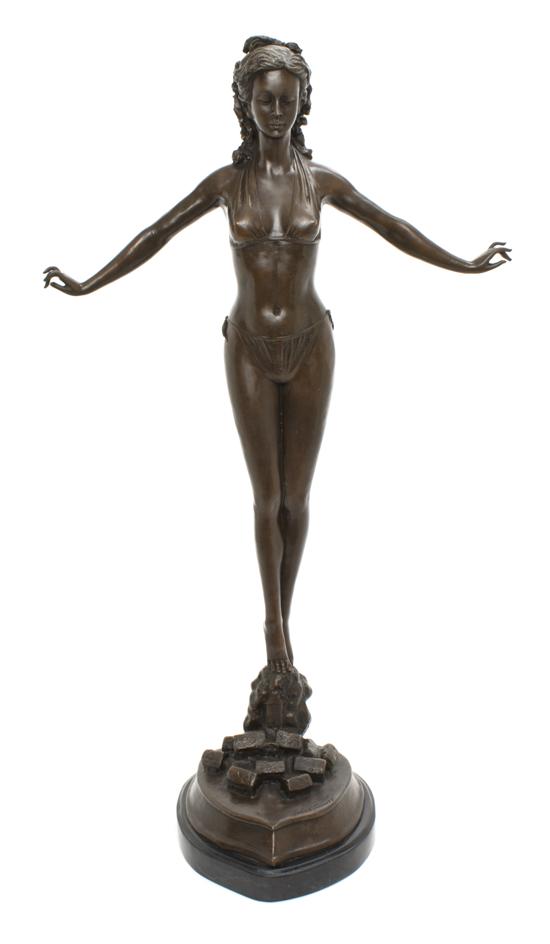 A Bronze Figure of a Woman Jules Jouant