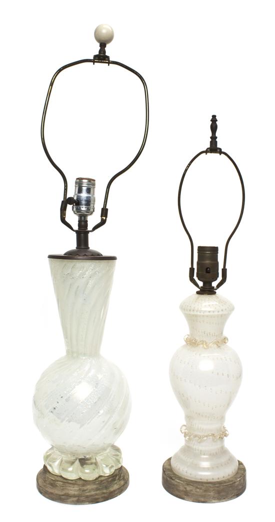 A Venetian Glass Table Lamp of