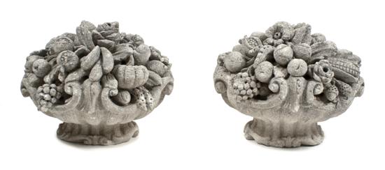 A Pair of Cast Stone Urns each 1532b0
