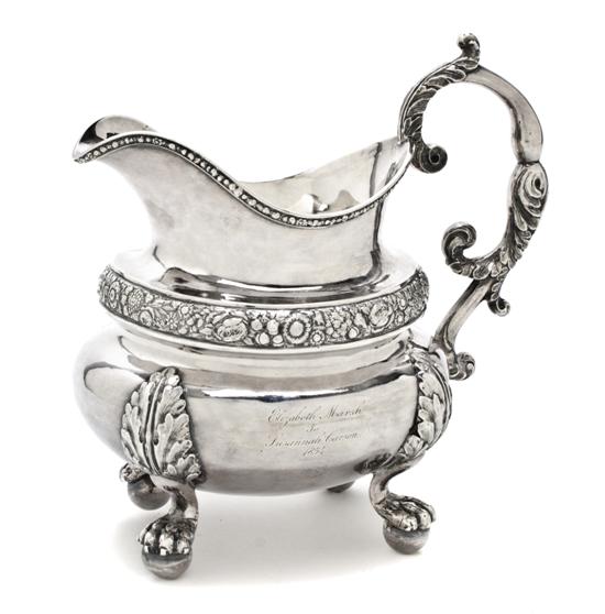 An American Coin Silver Creamer John