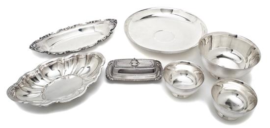 Eight American Silverplate Serving