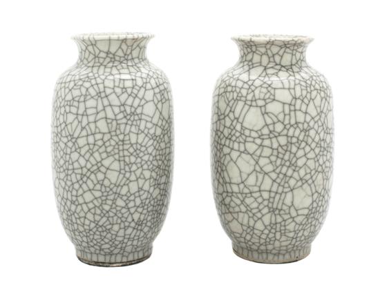 A Pair of Porcelain Baluster Vases 15331a