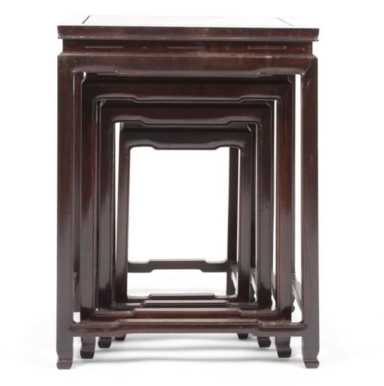 A Set of Four Chinese Nesting Tables