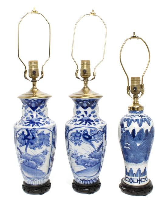 Three Chinese Porcelain Vases each