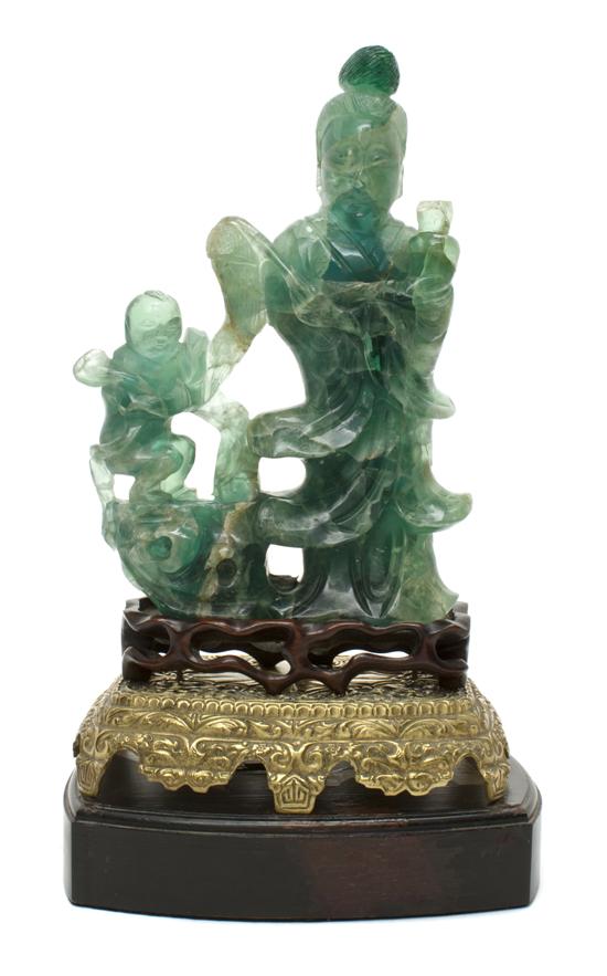  A Chinese Carved Hardstone Guanyin 153350