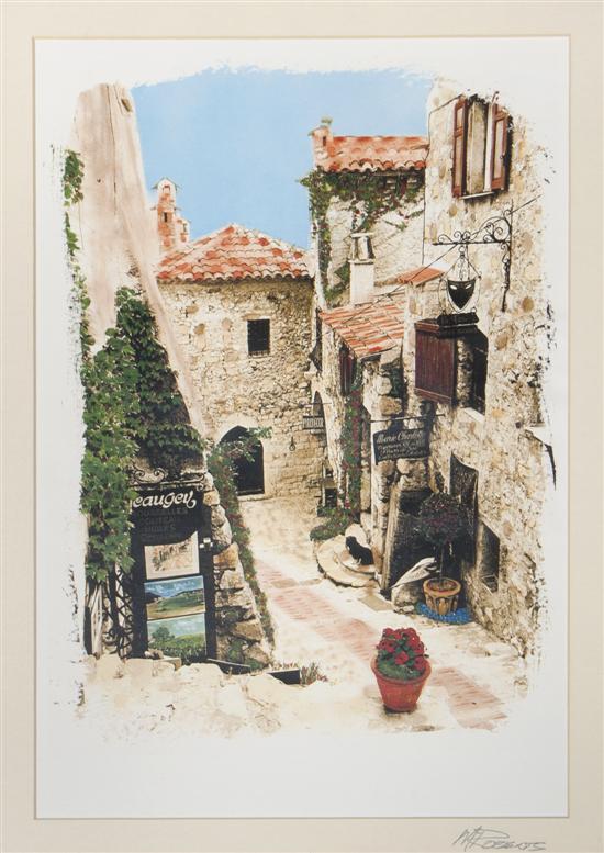 M. Roberts (20th century) Italy lithograph