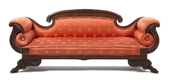 An American Empire Mahogany Settee 153402