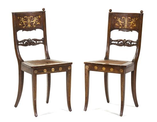 A Pair of Continental Marquetry
