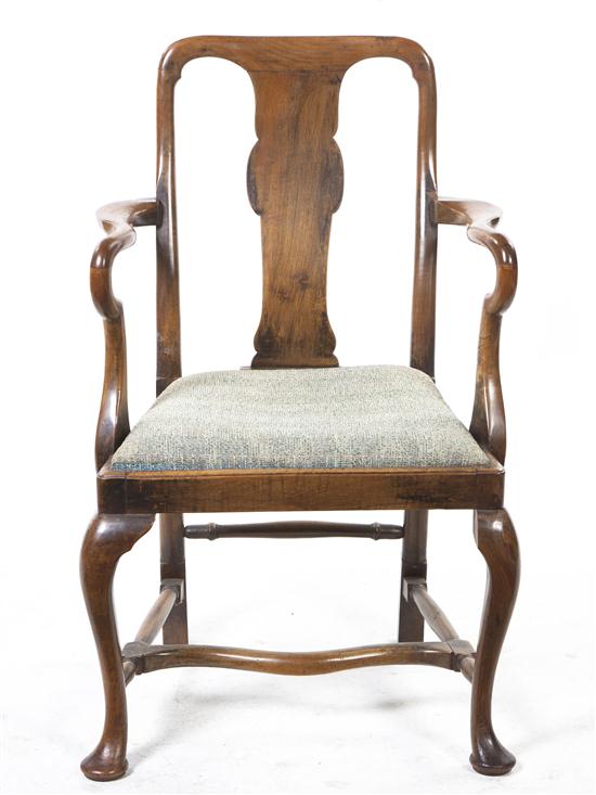  A Queen Anne Style Open Armchair 153422