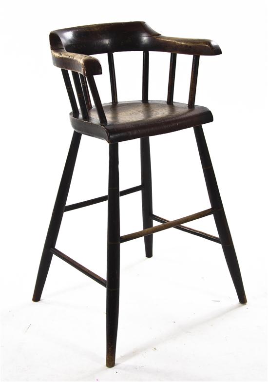 *A Provincial Style Walnut High Chair