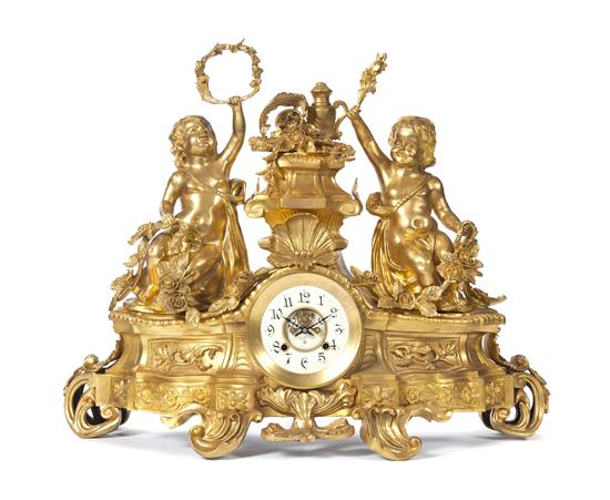 A Louis XV Style Gilt Metal Mantel