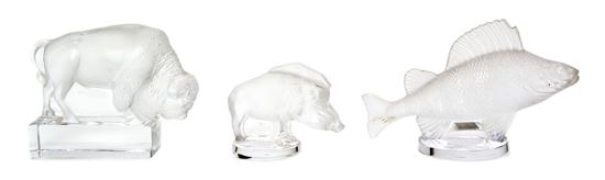 A Group of Three Lalique Molded 153460